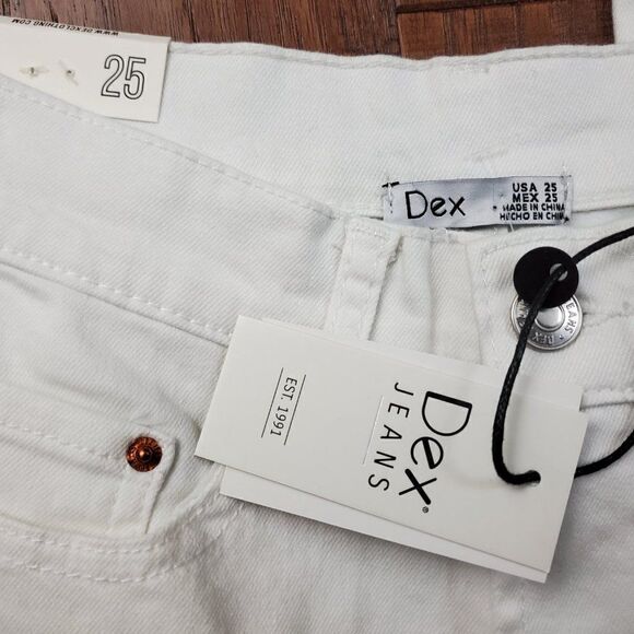 Dex Nixon Boyfriend Jeans White 25 NEW - Picture 8 of 8